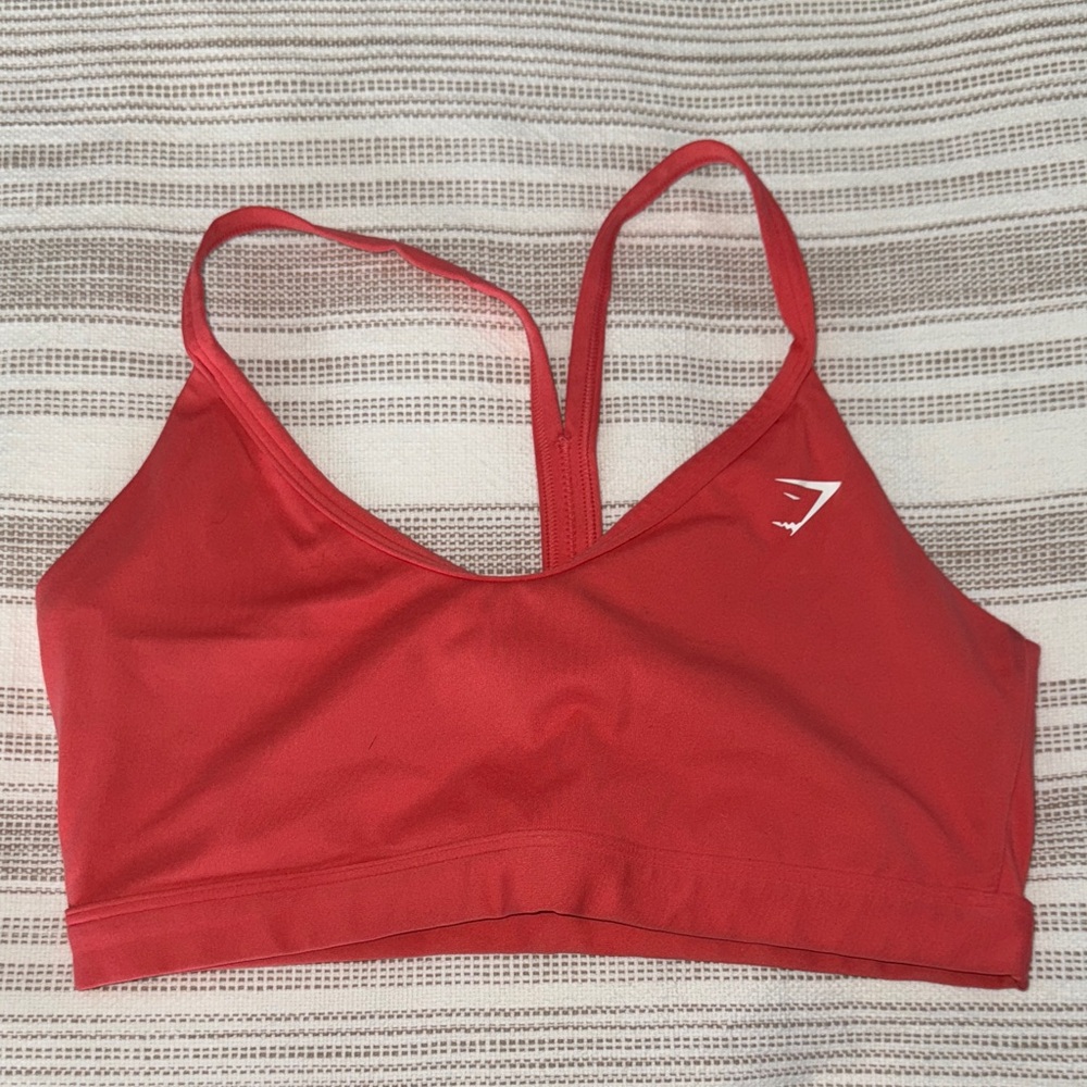 Women's gymshark coral Sports Bra